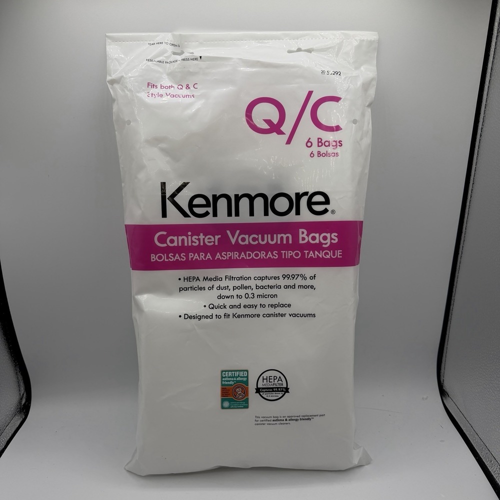Kenmore 53292 Type Q/C‎ HEPA Canister Vacuum Bags